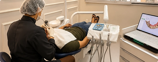 Scanner intraoral usado no diagnóstico digital de implantes na ImplanVita